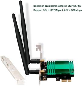 img 3 attached to 📶 Беспроводной адаптер Wi-Fi PCI-E с высокой скоростью передачи данных 1200 Мбит/с –совместим с операционными системами Windows 10/8.1/8/7 – LinksTek PCIE-AC68