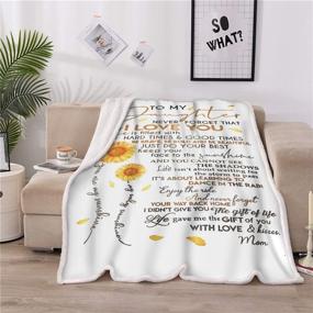 img 4 attached to You are My Sunshine Blanket for 🌻 Daughter: Expressing Eternal Love with LOVINSUNSHINE Sunflower Blanket, 50x60