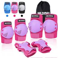 🛡️ protective gear set for kids: knee pads, elbow pads, wrist guards by wildmax - ideal for skateboarding, cycling, skating, scootering - ages 2-13 logo