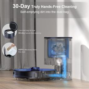 img 3 attached to 🧹 Lidar Navigation Blue Robot Vacuum Cleaner & Self Emptying Station | Coredy L900X: Smart Mapping, 2700Pa Suction, Carpet Boost, Alexa, No-Go Zones | Ideal for Pet Hairs & Mop