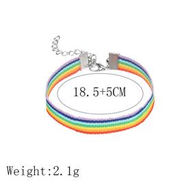 img 3 attached to Sakytal Friendship Bracelets Adjustable Rainbow 1