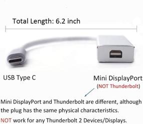 img 3 attached to 💻 Amiroko USB-C to Mini DisplayPort Adapter, USB 3.1 Type C (Thunderbolt 3) to Mini DP Adapter 4K – Compatible with Lenovo T470, MacBook Pro, LED Cinema Display, Dell Monitor – Silver