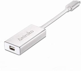 img 4 attached to 💻 Amiroko USB-C to Mini DisplayPort Adapter, USB 3.1 Type C (Thunderbolt 3) to Mini DP Adapter 4K – Compatible with Lenovo T470, MacBook Pro, LED Cinema Display, Dell Monitor – Silver
