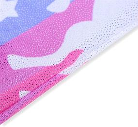 img 1 attached to Unicorn Pink Purple Sparkly Gymnastics Leotards for Girls: Dancewear Activewear that's Quick-Drying!