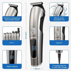 img 3 attached to 🪒 Ultimate Cordless Men's Mustache Waterproof Trimmers - Dlamer Trimming Tool