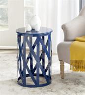 🪑 safavieh home collection bertram navy 21-inch lattice accent side table stool for living room, bedroom, entryway, foyer, bathroom logo