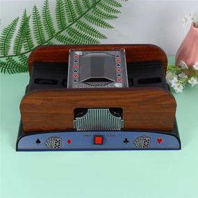 img 1 attached to 🃏 CLISPEED Electronic 2 Deck Card Shuffler Machine: Portable, Battery-Free & Automatic Poker Shuffler - Ideal for Casino Card Games