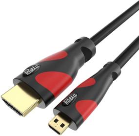 img 2 attached to 🔴 Postta 3 Feet Micro HDMI Cable with 4K, 1080P, 3D, Ethernet Support - Red