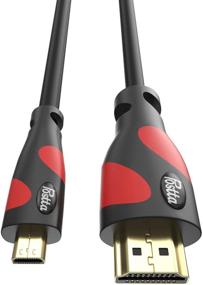 img 3 attached to 🔴 Postta 3 Feet Micro HDMI Cable with 4K, 1080P, 3D, Ethernet Support - Red