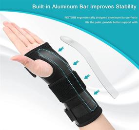 img 3 attached to 🖐️ Adjustable Compression Wrist Brace for Carpal Tunnel and Tendonitis - PKSTONE