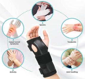 img 2 attached to 🖐️ Adjustable Compression Wrist Brace for Carpal Tunnel and Tendonitis - PKSTONE