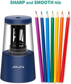 img 2 attached to 🔵 JARLINK Electric Pencil Sharpener - Heavy Duty Helical Blade for No.2/Colored Pencils (6-8mm) - Fast Sharpen for School, Office, and Artists - Blue