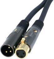 🎙️ monoprice 104752 premier series xlr cable - 10ft, black, gold plated, 16awg copper wire - perfect microphone & interconnect solution logo