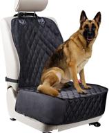 front seat dog car seat cover. waterproof and scratch-resistant. ideal for trucks, vans, and suvs. (black) logo