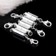 🧲 5pcs strong magnetic clasps with lobster for diy jewelry making - silver/gold logo