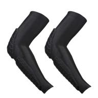 guozi arm elbow sleeves - 2 pack honeycomb crashproof pads for sports protection logo