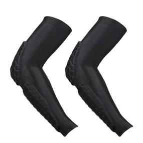 img 4 attached to GUOZI Arm Elbow Sleeves - 2 Pack Honeycomb Crashproof Pads for Sports Protection