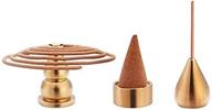 metal incense holder with 3 styles: cone, coil, and stick логотип