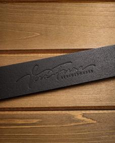 img 1 attached to Refined Black Leather Belt with Navigator Grain: Elevate Your Style