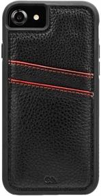 img 4 attached to 📱 Stylish Black Case-Mate iPhone 8 Wallet Case - TOUGH ID - Protective Leather Design for Apple iPhone 8