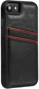 img 1 attached to 📱 Stylish Black Case-Mate iPhone 8 Wallet Case - TOUGH ID - Protective Leather Design for Apple iPhone 8