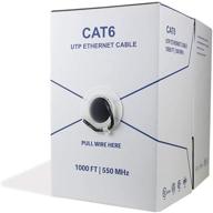 🔌 bv-tech cat6 riser cmr 1000ft ethernet cable, 23awg solid bare copper, 550mhz utp, etl & ul listed, black - bulk logo