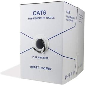 img 4 attached to 🔌 BV-Tech Cat6 Riser CMR 1000ft Ethernet Cable, 23AWG Solid Bare Copper, 550MHz UTP, ETL & UL Listed, Black - Bulk