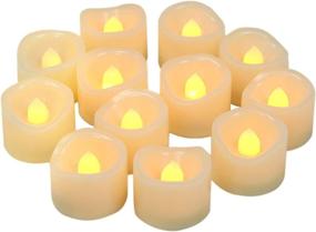 img 4 attached to 🕯️ Candle Choice Flameless LED Tea Light Small Candles - Pack of 12 Battery Operated Flickering Votive Candles for Wedding, Birthday, Christmas, Halloween Decorations - Ideal for Thanksgiving, Baby Party