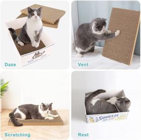 img 3 attached to 🐱 Idepet Cat Scratcher Set: Durable Cardboard Scratching Board & Premium Kitten Scratching Pads with Catnip - Perfect Cat Toy for Cats and Kittens