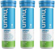 3-pack of 10 nuun lemon lime electrolyte enhanced drink tablets - optimize hydration logo