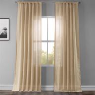 🪟 занавески half price drapes из искусственного льна, полупрозрачные (1 панель), 50 х 108, цвет рафии - hpd логотип