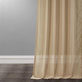 img 1 attached to 🪟 Занавески Half Price Drapes из искусственного льна, полупрозрачные (1 панель), 50 х 108, цвет рафии - HPD