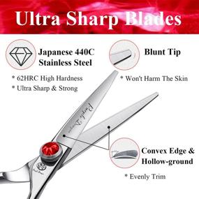 img 2 attached to Silver Barber Hair Cutting Scissors/Shears with Bag - 4.5/5.0 inch - Ideal for Professional Hairstylists, Hairdressers (5.0 inch)
