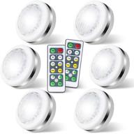 💡 enhance any space with wireless led puck lights: remote control, battery operated, dimmable cabinet and closet lights - 6 pack логотип