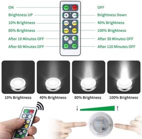 img 3 attached to 💡 Enhance Any Space with Wireless LED Puck Lights: Remote Control, Battery Operated, Dimmable Cabinet and Closet Lights - 6 Pack