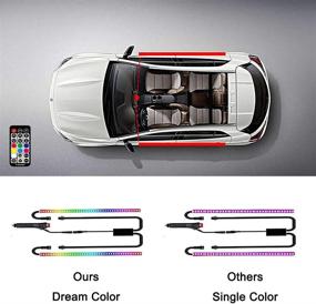 img 1 attached to 🚗 Enhance Your Ride with RGB Running Board Lights: Car LED Light Strip for Trucks and SUVs - 20 Music Modes, Wireless Remote, Dreamcolors, 12V DC, 2pcs