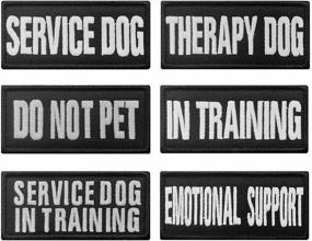 img 3 attached to 🐾 Antrix 6 Pieces Service Dog Patches - Embroidered Emblem for Service Dogs and Pets - 3.5x1.6 inch