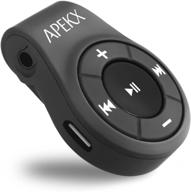 🎧 apekx clip bluetooth audio adapter with mic for hands-free call and music, optimized for headphones, headset, speaker, wireless receiver logo