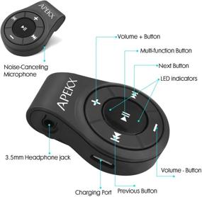 img 1 attached to 🎧 APEKX Clip Bluetooth Audio Adapter with MIC for Hands-Free Call and Music, Optimized for Headphones, Headset, Speaker, Wireless Receiver