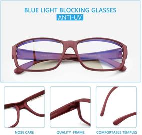 img 2 attached to Xiyalai Lightweight Blue Light Blocking Glasses - Computer Game Eyeglasses for Filtering Blue Ray