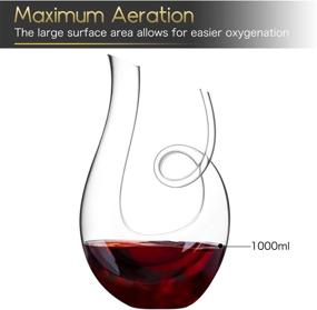 img 2 attached to 🍷 NUTRIUPS Wine Decanters and Carafes - Swan Shape, Clear, Lead-free Red Wine Decanters - 1.7L Capacity