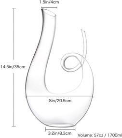 img 3 attached to 🍷 NUTRIUPS Wine Decanters and Carafes - Swan Shape, Clear, Lead-free Red Wine Decanters - 1.7L Capacity