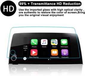 img 1 attached to 🔳 Trapezoid Tempered Glass Protector for 2017-2021 CR-V CRV Lx Ex Ex-l Touring 7-Inch Car in-Dash Navigation Screen - Heat-Resistant, Clear