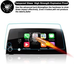img 3 attached to 🔳 Trapezoid Tempered Glass Protector for 2017-2021 CR-V CRV Lx Ex Ex-l Touring 7-Inch Car in-Dash Navigation Screen - Heat-Resistant, Clear