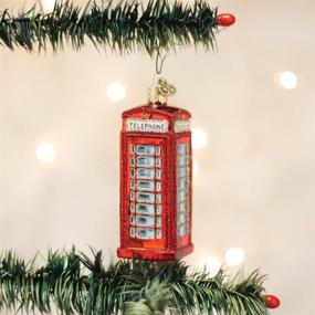 img 3 attached to Glass Blown Christmas Tree Ornaments: English Phonebooth - Old World City Landmarks and Places