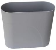 🗑️ hmqci grey plastic rectangular small trash can wastebasket, 3 gallons, garbage container bin – 5.9"/12.6"/10.6 logo