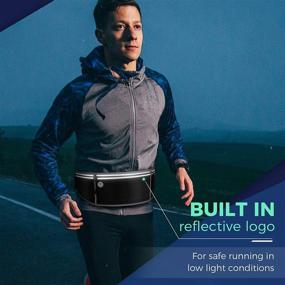 img 1 attached to Adjustable Running Belt with Pouch for Phone, Money, Key, Passport, and Bank Card - Ideal Waist Pack for Travel, Workout, Men and Women - Fits Waist Sizes 24'' to 41''