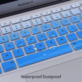 img 2 attached to 🔹 Ombre Blue Keyboard Cover for MacBook Air 13 inch A1369 & A1466 / MacBook Pro 13 inch and 15 inch - 2010-2017 Release (with/Without Retina Display, 2015 or Older Version)