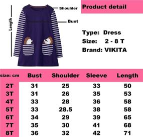 img 2 attached to 👗 VIKITA LH5805 Sleeve Toddler Dresses for Girls' Clothing