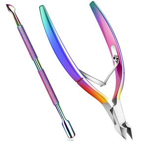 img 4 attached to 💅 Cuticle Trimmer and Pusher Set - Cuticle Nipper Clipper ECBASKET Dead Skin Remover Scissor Plier Durable Manicure Pedicure Tools for Fingernails and Toenails